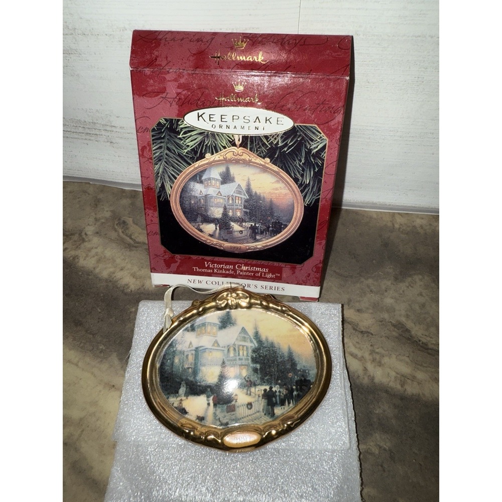 GENUINE Hallmark Keepsake Victorian Christmas Thomas Kinkade Painter Of Light